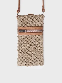 Toni Pons GINETH - Jute mobile phone bag BROWN Discount