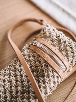 Toni Pons GINETH - Jute mobile phone bag BROWN Discount