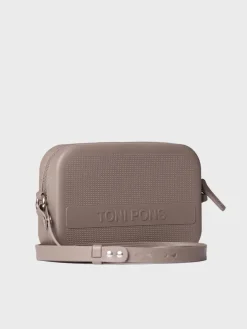 Toni Pons GINGER - Black rubber shoulder bag BROWN Fashion