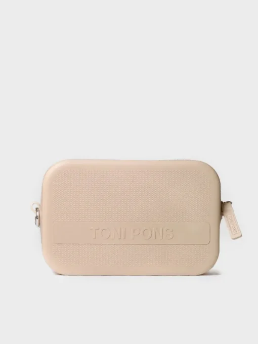 Toni Pons GINGER - Black rubber shoulder bag WHITE Online