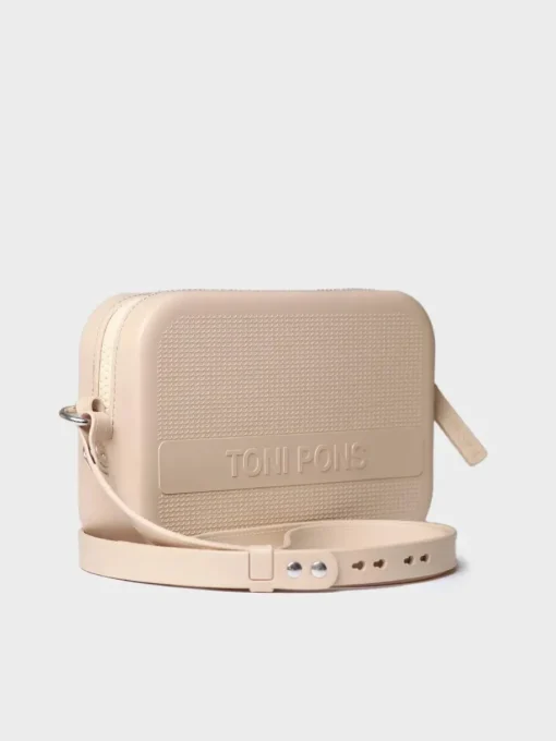 Toni Pons GINGER - Black rubber shoulder bag WHITE Online