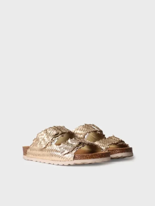 Toni Pons GUAM-TE - Women's BIO buckled sandal GOLDEN Clearance