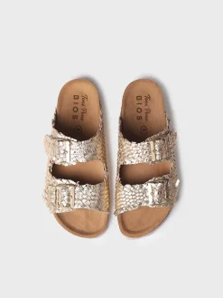 Toni Pons GUAM-TE - Women's BIO buckled sandal GOLDEN Clearance