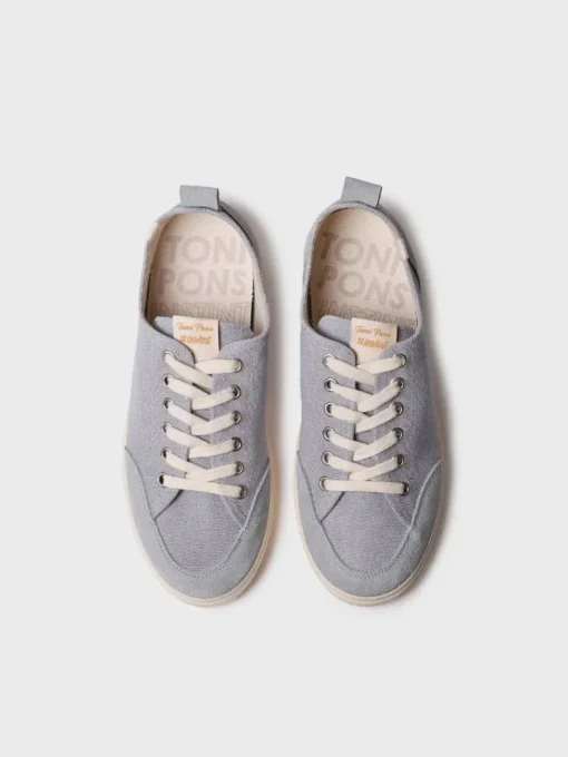 Toni Pons IBAR - Women's cotton trainer shoe with laces SKY BLUE Fashion