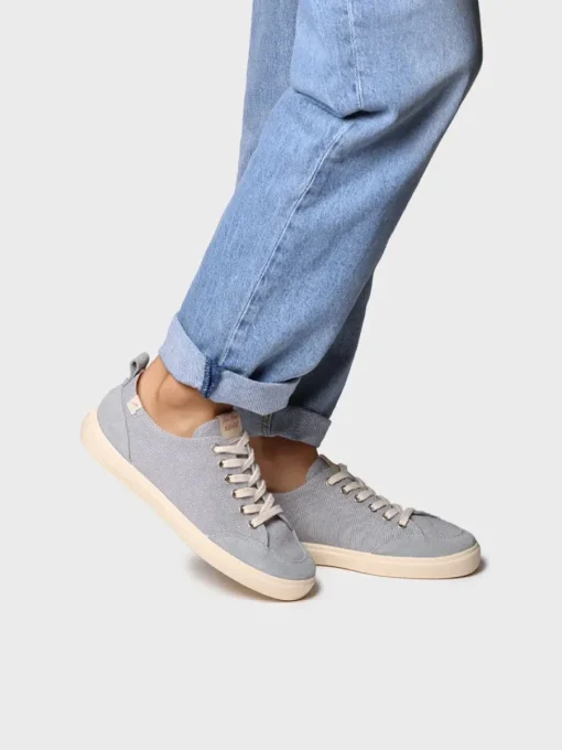 Toni Pons IBAR - Women's cotton trainer shoe with laces SKY BLUE Fashion