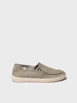 Toni Pons ILARI - Men's closed shoe in cotton with side elastics KHAKI Fashion