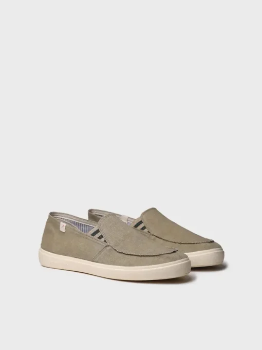 Toni Pons ILARI - Men's closed shoe in cotton with side elastics KHAKI Fashion