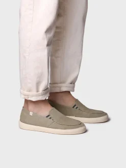 Toni Pons ILARI - Men's closed shoe in cotton with side elastics KHAKI Fashion