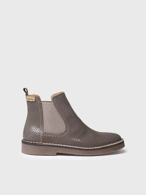 Toni Pons ISA-CC - Women's snake-effect leather boot in leather BROWN Outlet