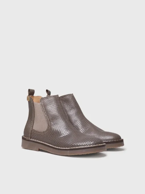 Toni Pons ISA-CC - Women's snake-effect leather boot in leather BROWN Outlet