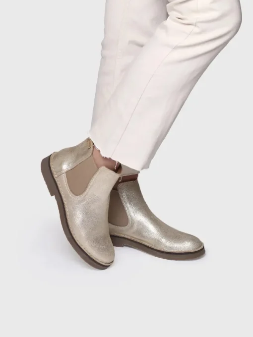 Toni Pons ISA-PL - Silver leather boot for women GOLD Outlet