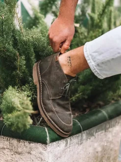 Toni Pons JAMES-SW - Men's Ankle boot in Suede GREEN Fashion