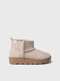 Toni Pons JIANA-FR - Women's high-top slipper in recycled felt BROWN Sale