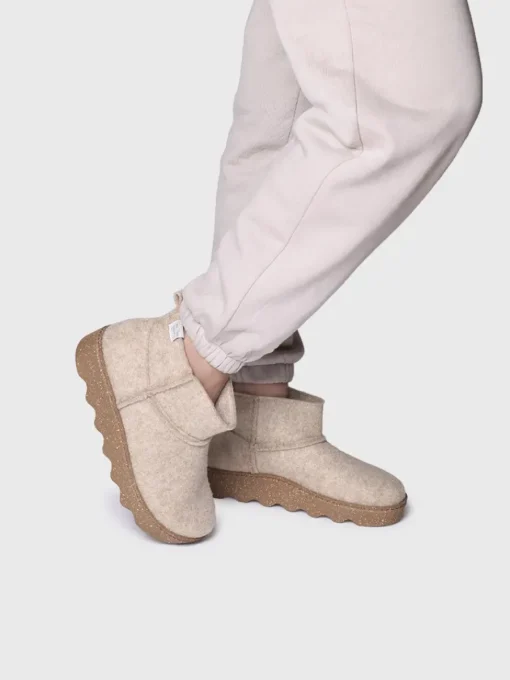 Toni Pons JIANA-FR - Women's high-top slipper in recycled felt BROWN Sale