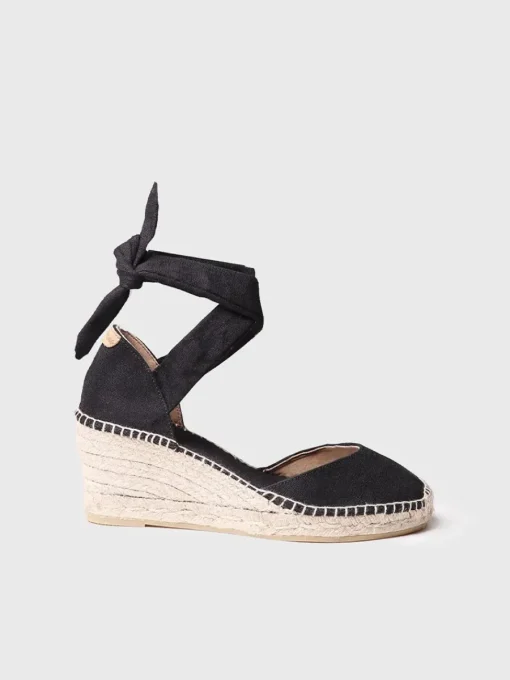 Toni Pons JULIA - Wedge espadrilles with ribbons BLACK Fashion