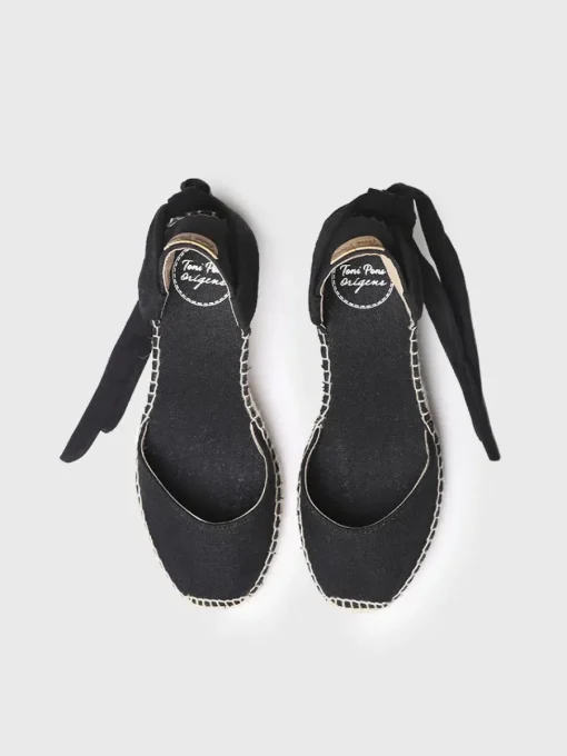 Toni Pons JULIA - Wedge espadrilles with ribbons BLACK Fashion