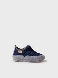 Toni Pons LIOR-UM - Children's Slippers in felt and Padded fabric BLUE Fashion
