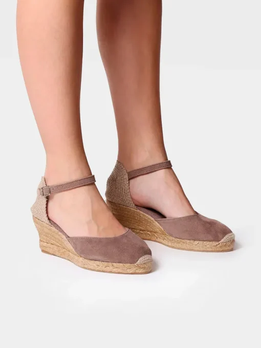 Toni Pons LLORET-5 - Women's closed leather espadrilles TAUPE Discount