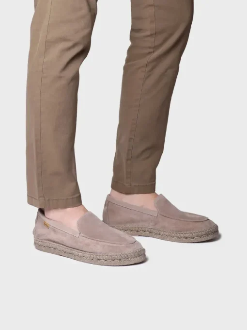 Toni Pons MAX - Closed men's espadrille in suede with jute sole GRAY Clearance