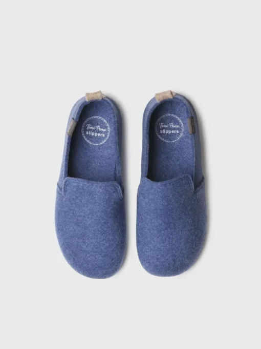 Toni Pons MELVA-FR - Women's slipper in recycled felt BLUE Hot