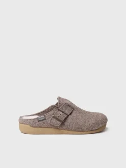 Toni Pons MIMA-FP - Women's clog-style slipper with buckle BROWN Best