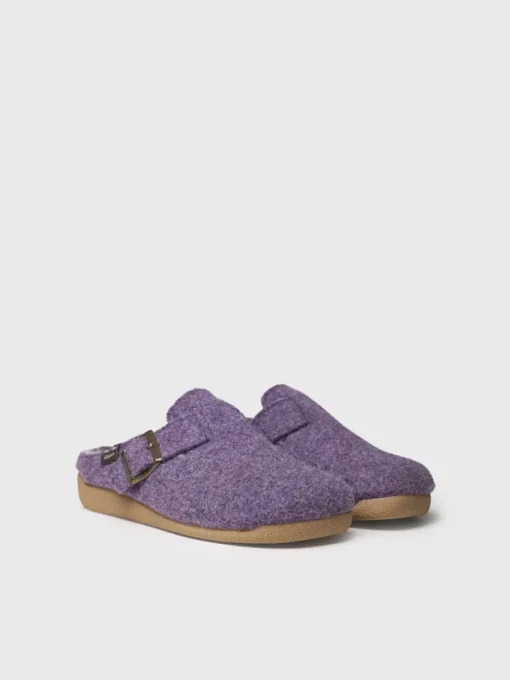 Toni Pons MIMA-FP - Women's clog-style slipper with buckle PURPLE Clearance
