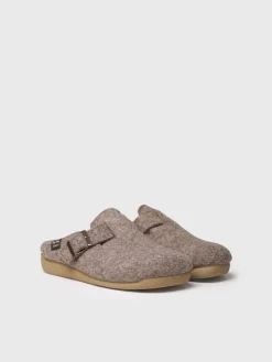 Toni Pons MIMA-FP - Women's clog-style slipper with buckle BROWN Best