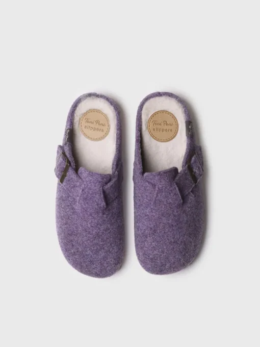 Toni Pons MIMA-FP - Women's clog-style slipper with buckle PURPLE Clearance