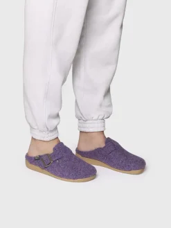 Toni Pons MIMA-FP - Women's clog-style slipper with buckle PURPLE Clearance