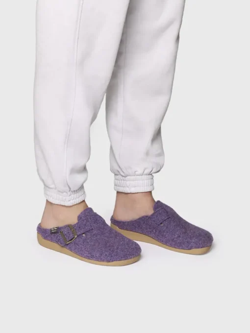 Toni Pons MIMA-FP - Women's clog-style slipper with buckle PURPLE Clearance