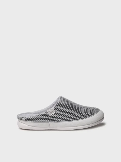 Toni Pons MINA-GC - Women's clog-type house slipper in mesh-like fabric STONE Best