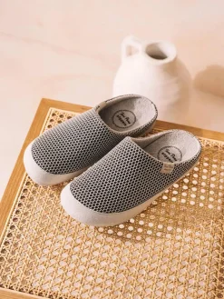 Toni Pons MINA-GC - Women's clog-type house slipper in mesh-like fabric STONE Best