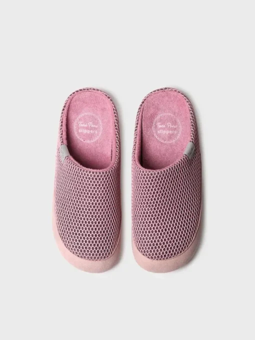 Toni Pons MINA-GC - Women's clog-type house slipper in mesh-like fabric PINK Hot
