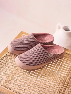 Toni Pons MINA-GC - Women's clog-type house slipper in mesh-like fabric PINK Hot