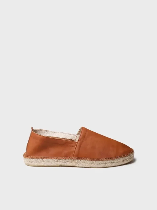 Toni Pons MINO - Closed men's espadrille in leather with jute sole CAMEL Online