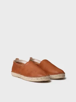 Toni Pons MINO - Closed men's espadrille in leather with jute sole CAMEL Online