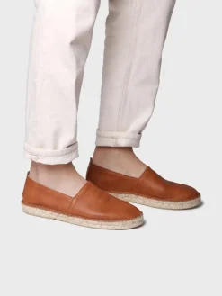 Toni Pons MINO - Closed men's espadrille in leather with jute sole CAMEL Online