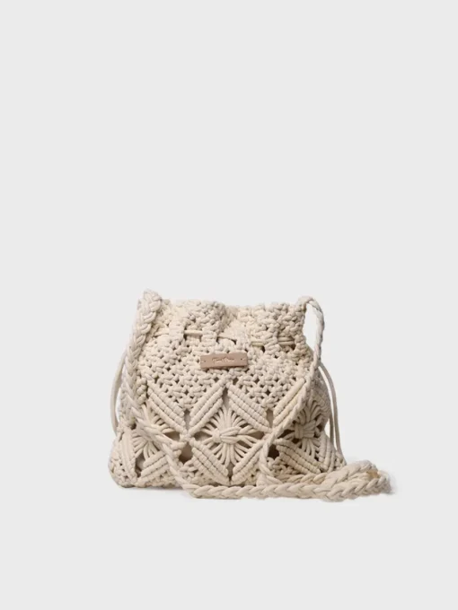 Toni Pons MIREIA - Macramé bucket bag WHITE Outlet