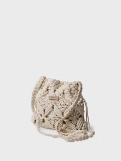 Toni Pons MIREIA - Macramé bucket bag WHITE Outlet