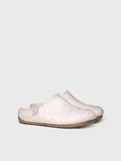Toni Pons MONA-FR - Women's clog-style shoe made from recycled felt WHITE Hot