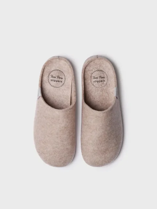 Toni Pons MONA-FR - Women's clog-style shoe made from recycled felt BROWN Best