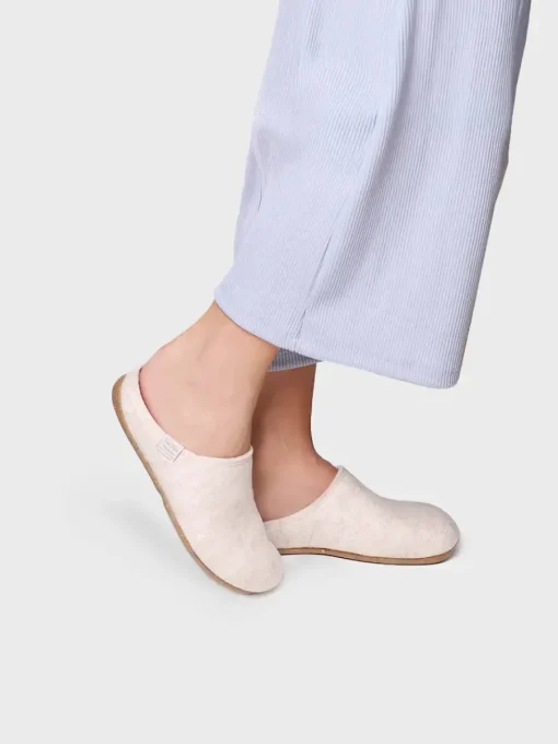 Toni Pons MONA-FR - Women's clog-style shoe made from recycled felt WHITE Hot