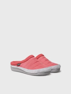 Toni Pons MORA-TK - Women's clog-style slipper in padded fabric and felt ORANGE Hot