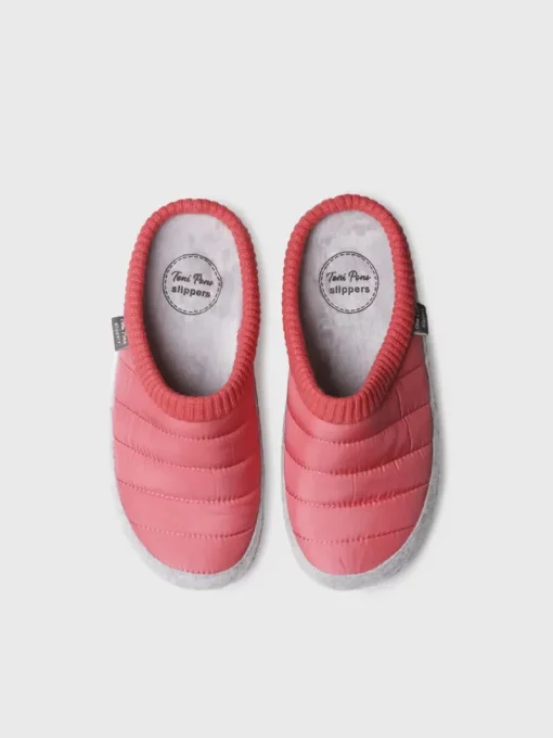 Toni Pons MORA-TK - Women's clog-style slipper in padded fabric and felt ORANGE Hot