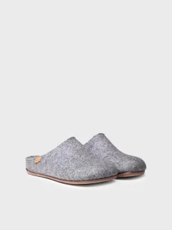 Toni Pons NEO-FR - Men's house slipper made from recycled felt GRAY Discount
