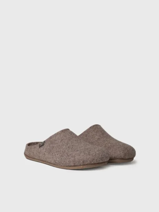 Toni Pons NEO-FR - Men's house slipper made from recycled felt BROWN Clearance