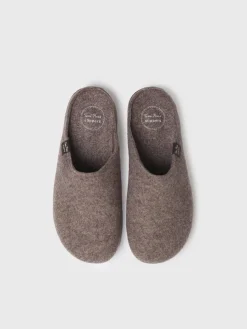 Toni Pons NEO-FR - Men's house slipper made from recycled felt BROWN Clearance