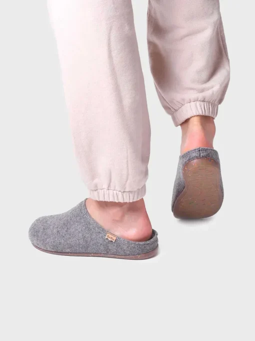 Toni Pons NEO-FR - Men's house slipper made from recycled felt GRAY Discount
