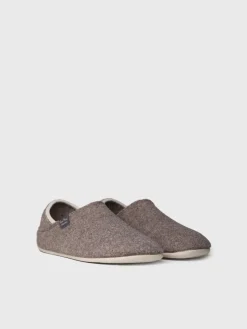 Toni Pons NEPAL-FR - Men's Closed Slipper in Recycled felt BROWN Outlet