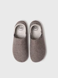 Toni Pons NEPAL-FR - Men's Closed Slipper in Recycled felt BROWN Outlet